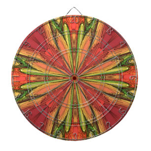 Verkleurde stralen dartbord