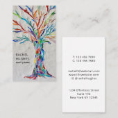 Verkleurde structuurgebeurtenissenplanner visitekaartje (Voorkant / Achterkant)