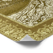 , verkleurde, vervormde goudboom poster (Hoek)