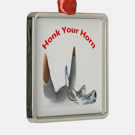 Verkleurde vierkant metalen ornament (Rechts)