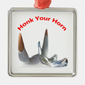 Verkleurde vierkant metalen ornament (Voorkant)