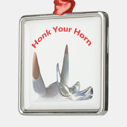 Verkleurde vierkant metalen ornament (Links)