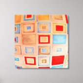 Verkleurde vierkanten canvas afdruk (Voorkant)