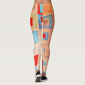 Verkleurde vierkanten leggings (Achterkant)