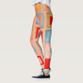 Verkleurde vierkanten leggings (Links)