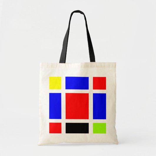 Verkleurde vierkantjes 02 tote bag (Voorkant)