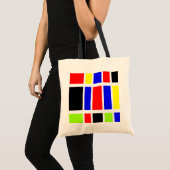 Verkleurde vierkantjes 03 tote bag (Voorkant (product))
