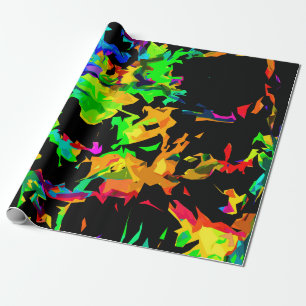Verkleurde vlammen cadeaupapier