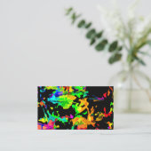 Verkleurde vlammen visitekaartje (Staand voorkant)