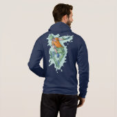 Verkleurde vliegskater, grappige illustratie hoodie (Achterkant volledig)