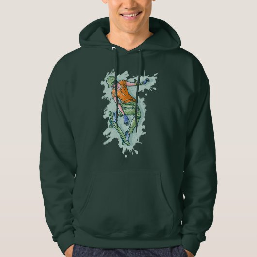 Verkleurde vliegskater, grappige illustratie hoodie (Voorkant)