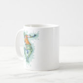 Verkleurde vliegskater, grappige illustratie koffiemok (Voorkant links)