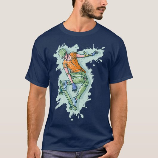 Verkleurde vliegskater, grappige illustratie t-shirt (Voorkant)