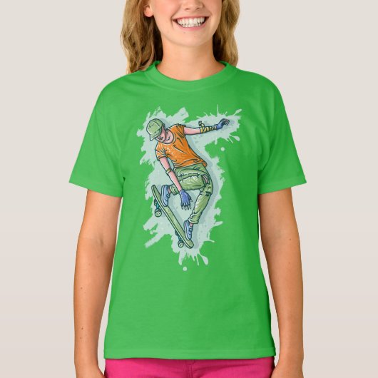 Verkleurde vliegskater, grappige illustratie t-shirt (Voorkant)