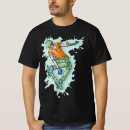 Verkleurde vliegskater, grappige illustratie t-shirt