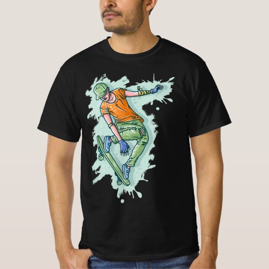 Verkleurde vliegskater, grappige illustratie t-shirt (Voorkant)