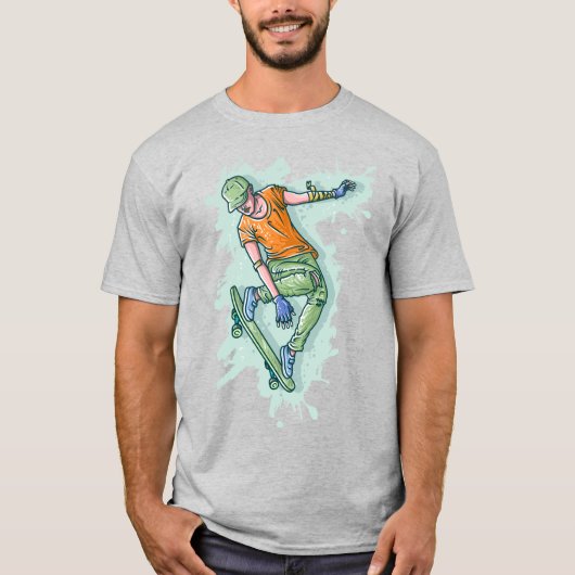 Verkleurde vliegskater, grappige illustratie t-shirt (Voorkant)