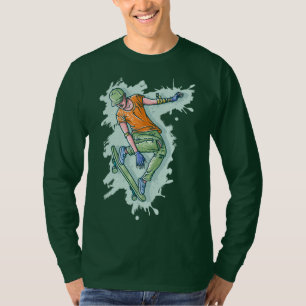 Verkleurde vliegskater, grappige illustratie t-shirt