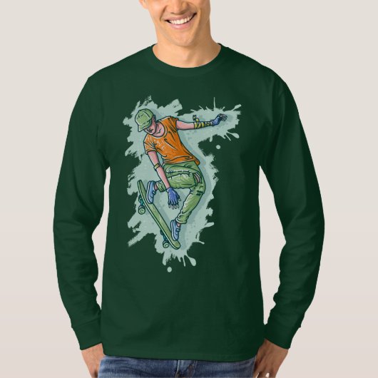 Verkleurde vliegskater, grappige illustratie t-shirt (Voorkant)