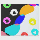 Verkleurde vormen cadeaupapier (Vlak)