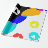 Verkleurde vormen cadeaupapier (Uitgerold)