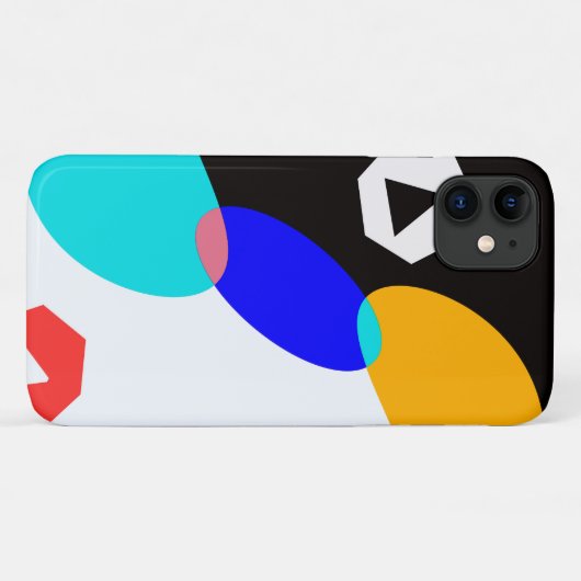 Verkleurde vormen Case-Mate iPhone case (Achterkant (horizontaal))