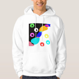 Verkleurde vormen hoodie