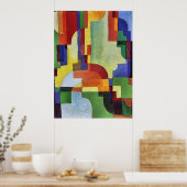 Verkleurde vormen (I) door August Macke Poster (Keuken)