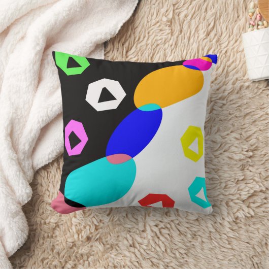 Verkleurde vormen kussen (Deken)