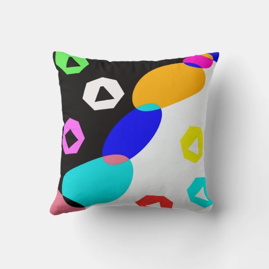 Verkleurde vormen kussen (Achterkant)