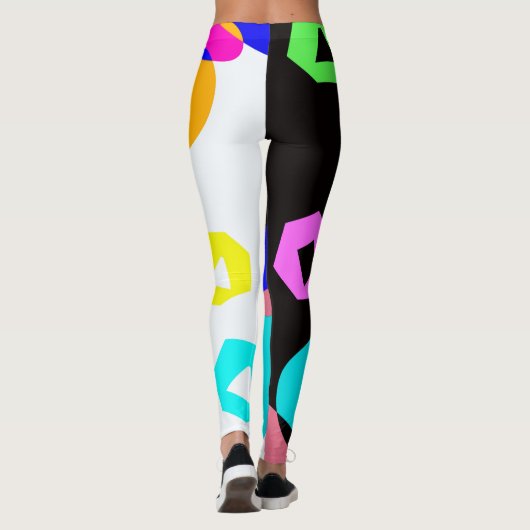 Verkleurde vormen leggings (Achterkant)