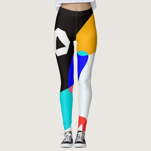 Verkleurde vormen leggings (Voorkant)
