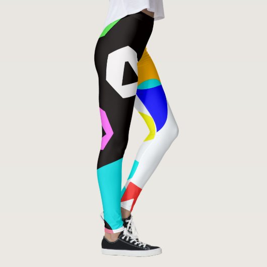 Verkleurde vormen leggings (Rechts)