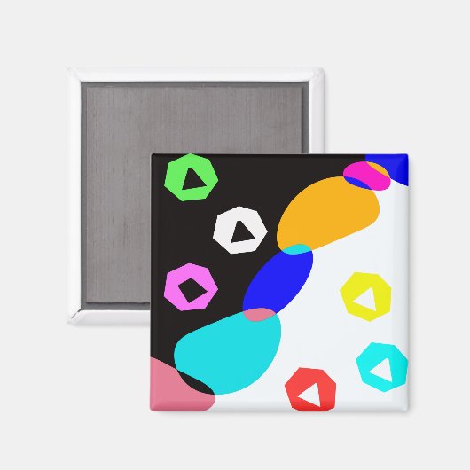 Verkleurde vormen magneet (Voorkant / Achterkant)