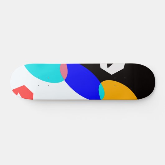 Verkleurde vormen persoonlijk skateboard (Horizontaal)