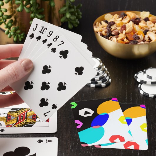 Verkleurde vormen pokerkaarten (Insitu)