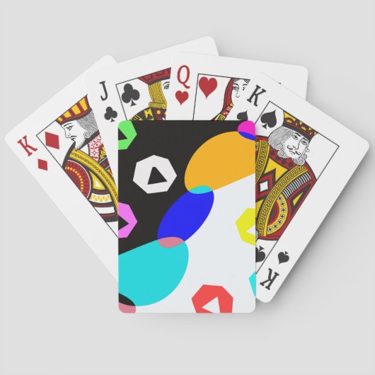 Verkleurde vormen pokerkaarten (Achterkant)