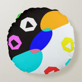 Verkleurde vormen rond kussen