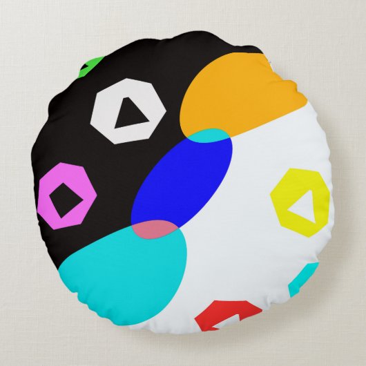 Verkleurde vormen rond kussen (Achterkant)