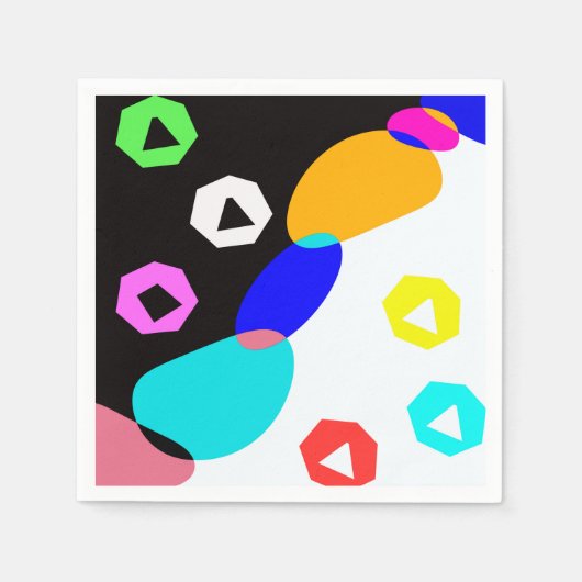 Verkleurde vormen servet (Voorkant)