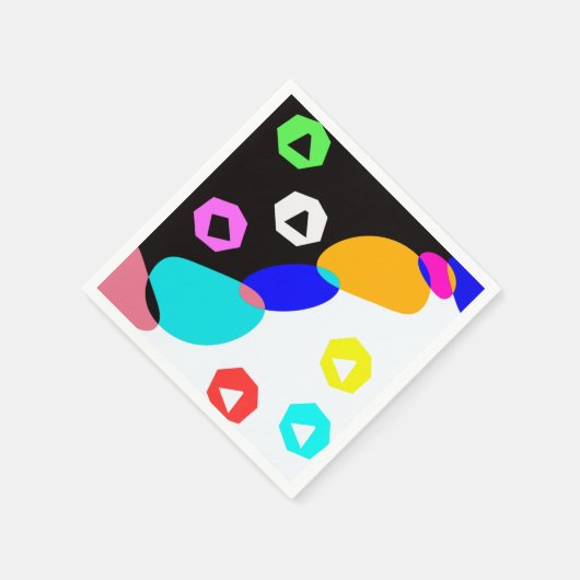 Verkleurde vormen servet (Hoek)