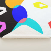 Verkleurde vormen sherpa deken (3/4)