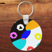 Verkleurde vormen sleutelhanger (Voorkant)