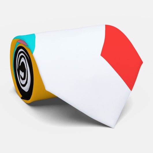 Verkleurde vormen stropdas (Opgerold)
