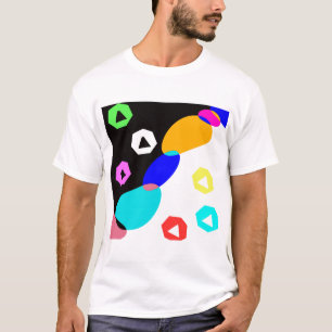 Verkleurde vormen t-shirt