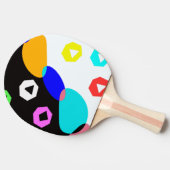 Verkleurde vormen tafeltennisbatje (Zijkant)