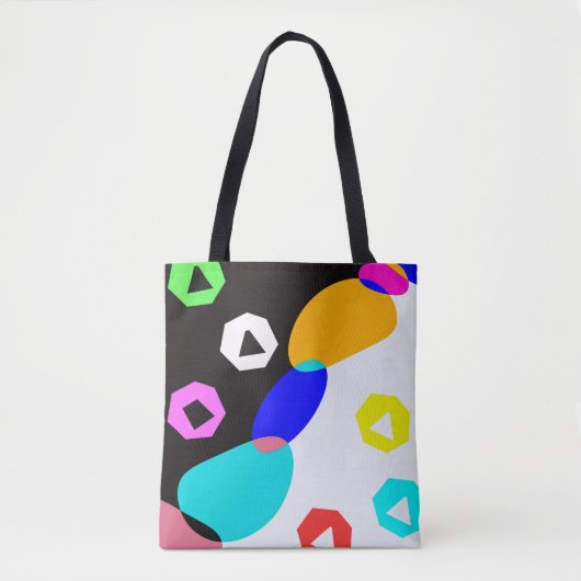 Verkleurde vormen tote bag (Voorkant)