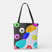 Verkleurde vormen tote bag (Achterkant)