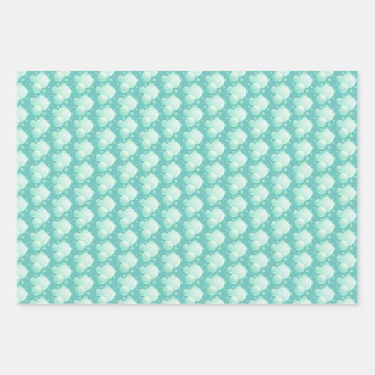 Verkleurde zeepbelletjes die papieren bladen inpak inpakpapier vel (Voorkant 2)
