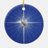 Verkleuring van de Peace Dove-kerstboom Keramisch Ornament (Achterkant)